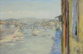 William Merritt Chase - The Arno Florence (Ponte Alle Grazie)