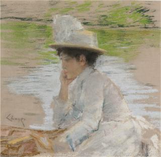 William Merritt Chase - Untitled (Portrait of Mrs. Chase)