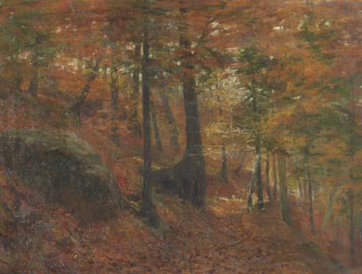 William Merritt Post - A Wooded Landscape