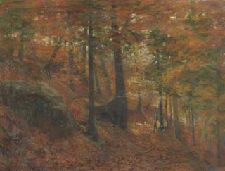 William Merritt Post - A Wooded Landscape
