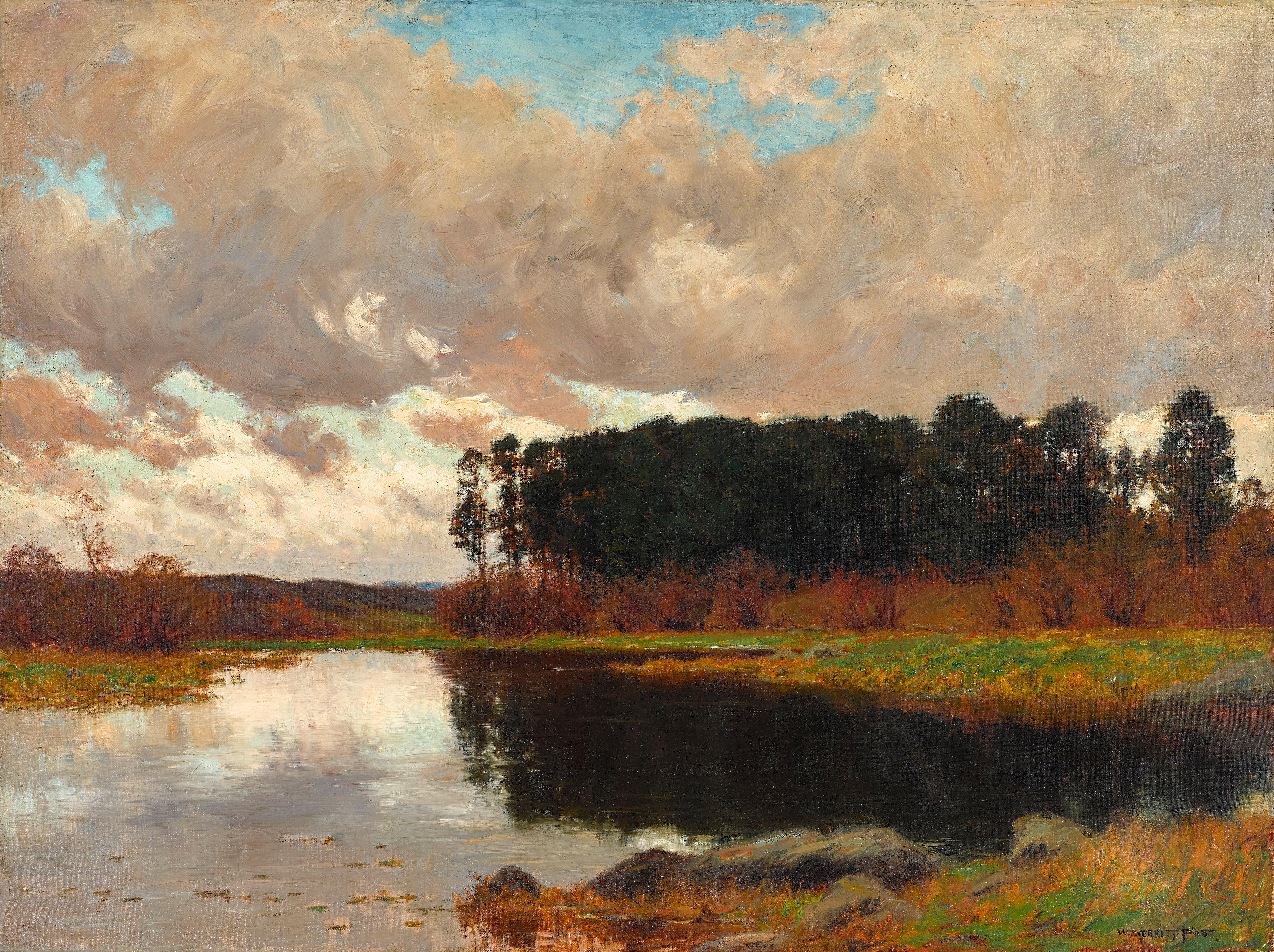 William Merritt Post - Clearing Weather 30 x 40 in. framed 32 x 42 in.