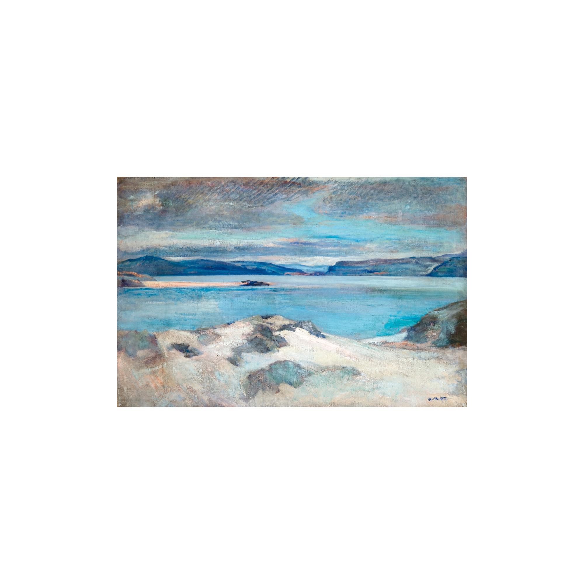 William Mervyn Glass, R.S.A., P.S.S.A. - Morven From Iona, Quiet Shores