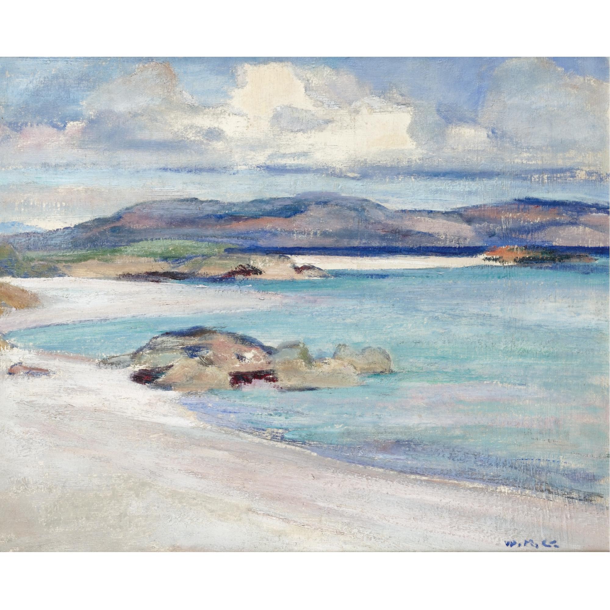 William Mervyn Glass, R.S.A., P.S.S.A. - Ulva From The White Sands