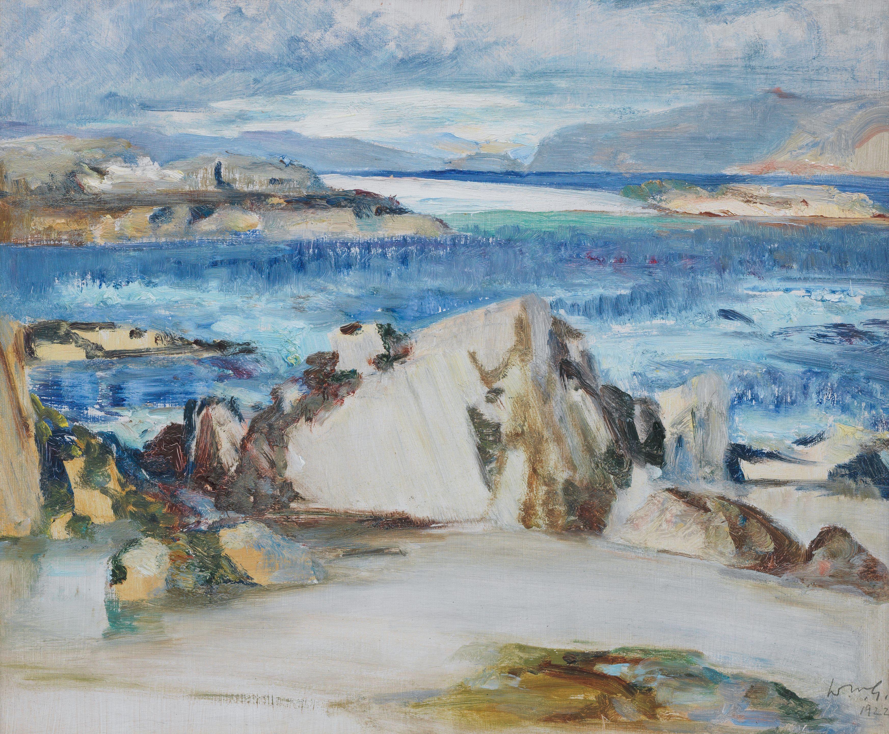William Mervyn Glass, RSA PSSA - Inch Kenneth and Loch Na Keal, from Iona