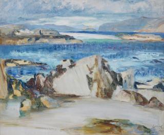 William Mervyn Glass, RSA PSSA - Inch Kenneth and Loch Na Keal, from Iona