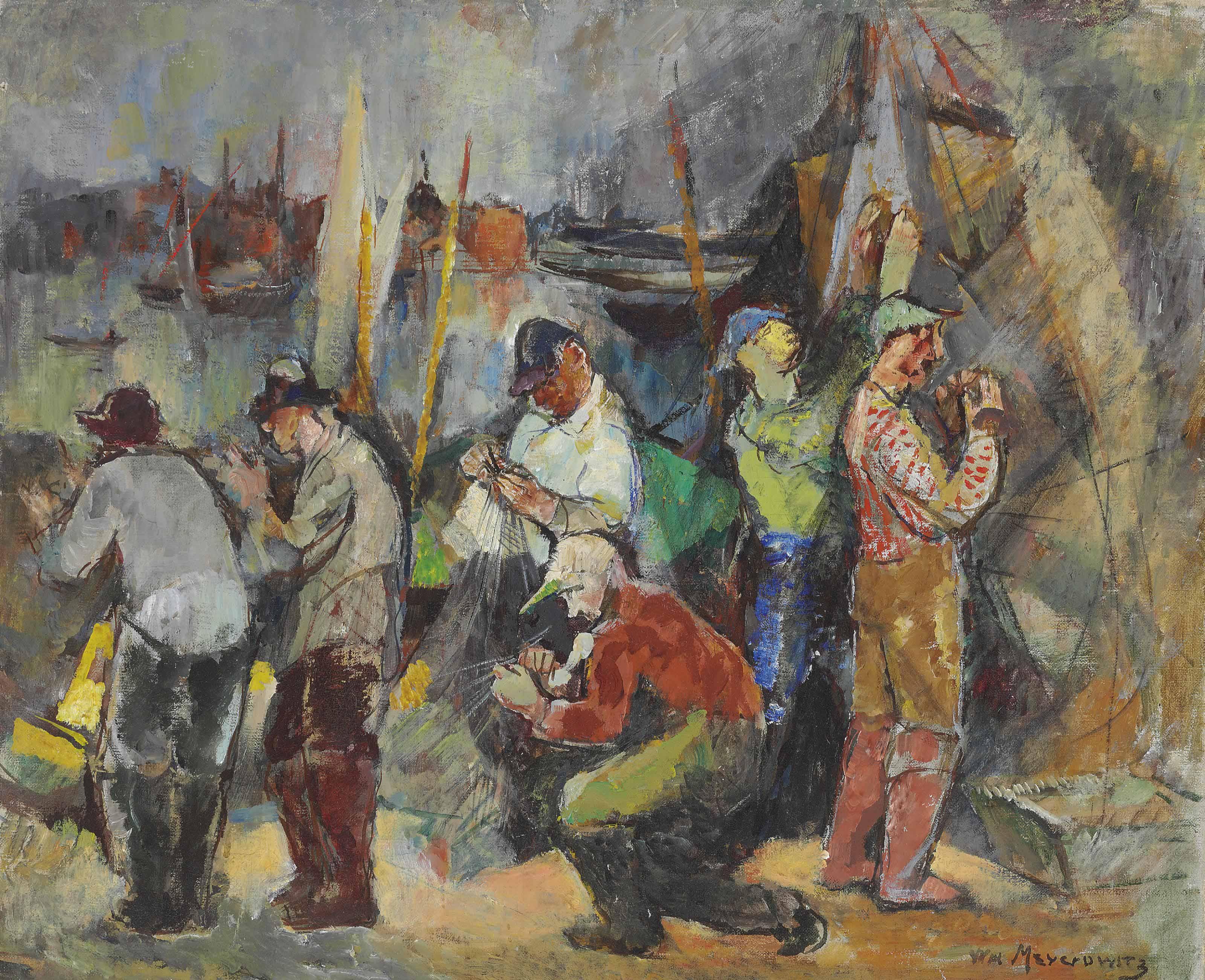 William Meyerowitz - Mending the Nets