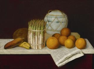 William Michael Harnett - Fruit And Asparagus