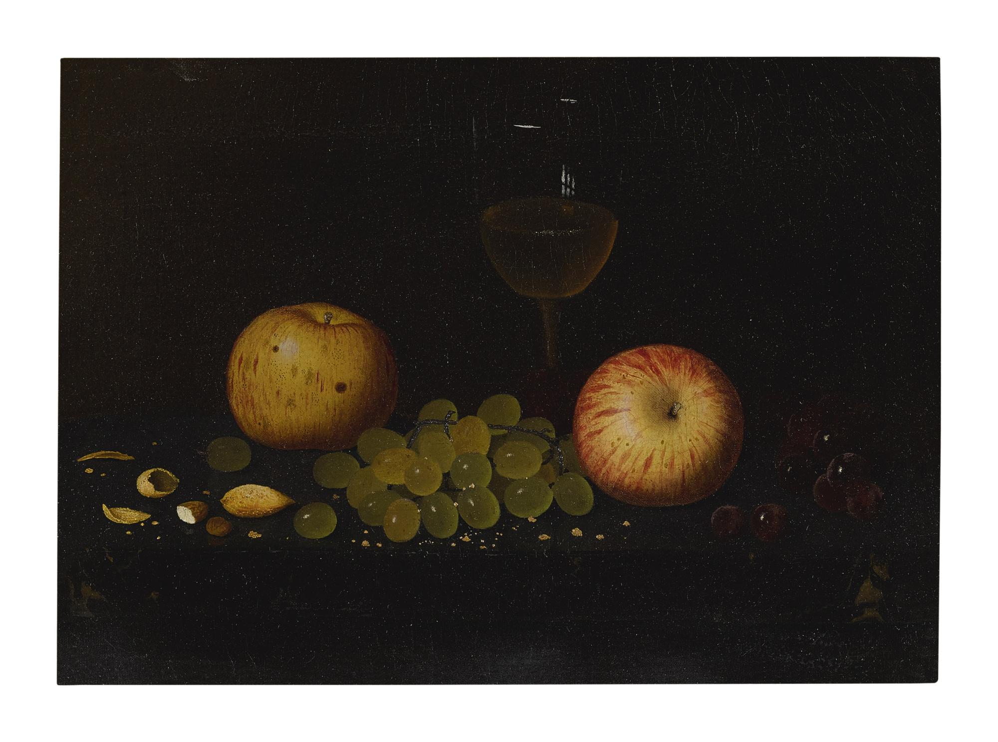 William Michael Harnett - Still Life With Apples And Wine Glass