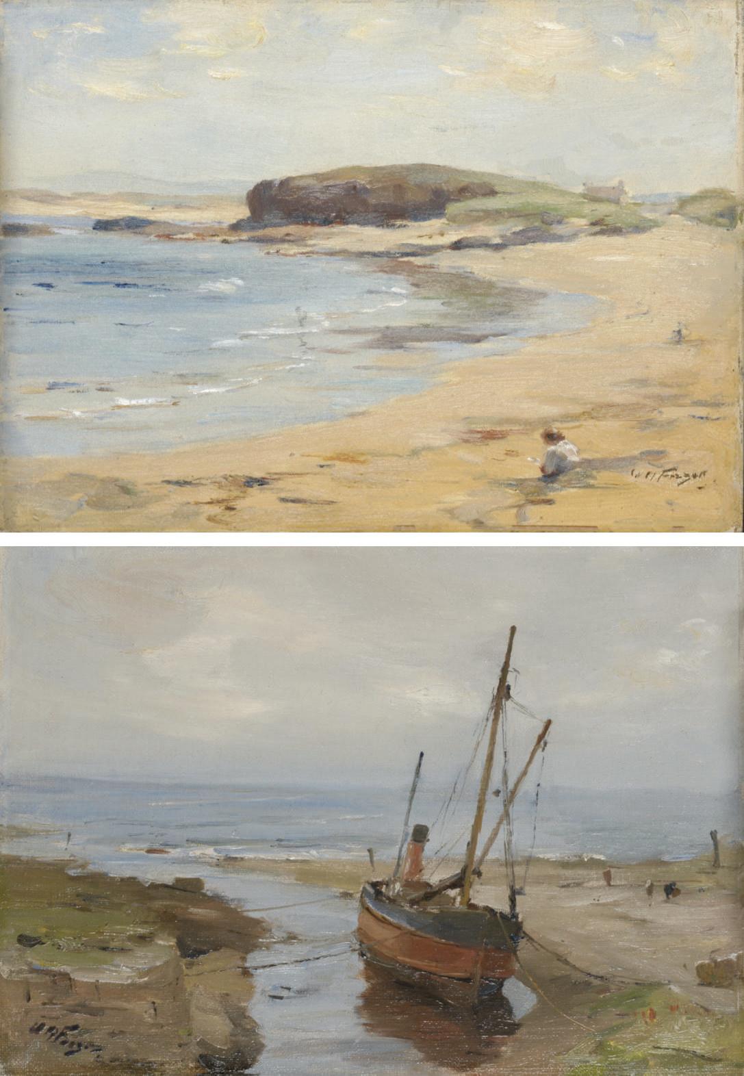 William Miller Frazer, R.S.A., P.S.S.A. - Machrihanish, Argyll; and Low tide