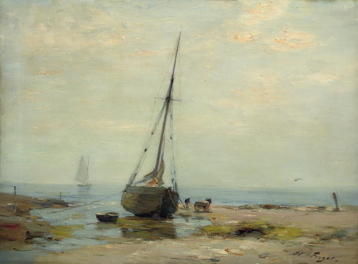 William Miller Frazer, R.S.A., P.S.S.A. - Unloading the boat