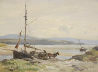 William Miller Frazer, R.S.A., P.S.S.A. - Unloading the catch