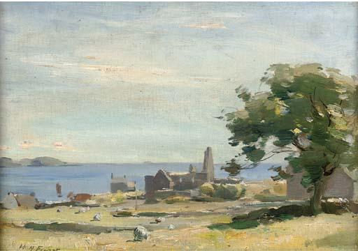 William Miller Frazer, R.S.A. - A Ruined Church, Looking Out To Sea, Iona