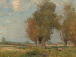 William Miller Frazer, R.S.A. - Meadow near Thrapston, Northants