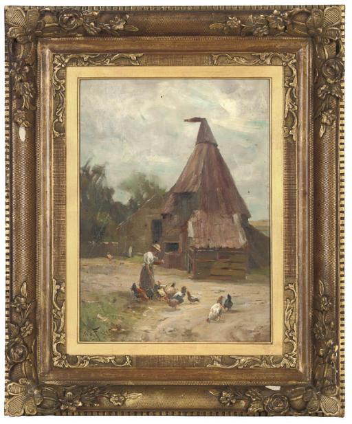 William Miller Frazer - Feeding The Chickens