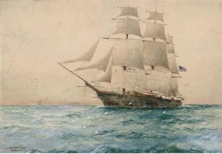 William Minshall Birchall - An Old Timer:  U.S.S. Jamestown