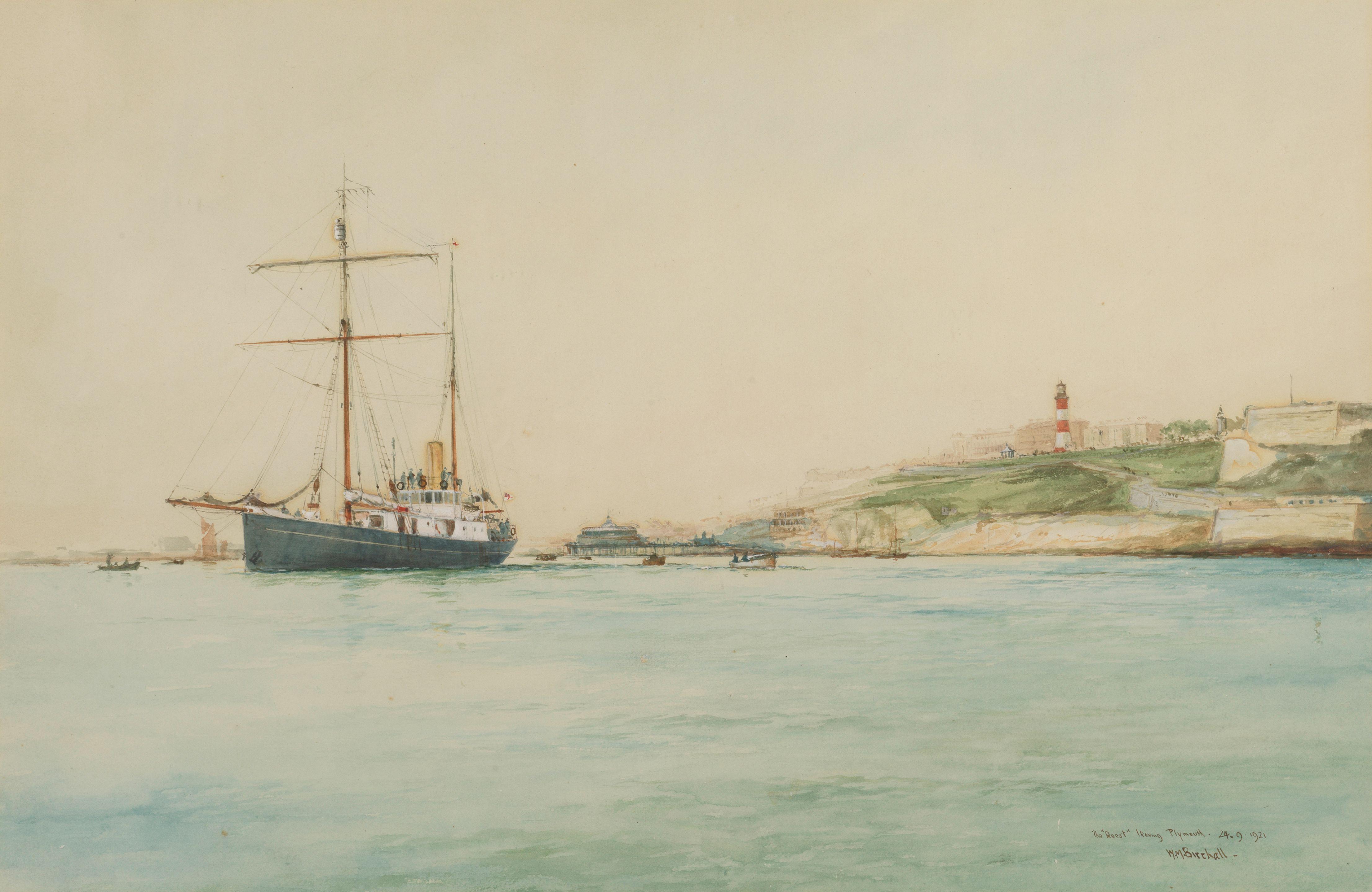 William Minshall Birchall - Quest leaving Plymouth in 1921 for the Shackleton-Rowett Antarctic Expedition