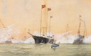 William Minshall Birchall - \'Spithead Review, 26th June 1911\'