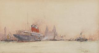 William Minshall Birchall - \'The Busy Mersey\'