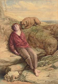 William Mulready, R.A. - The Sleeping Shepherd