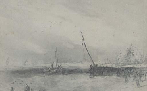 William Mulready, R.A. - Vessels in a squall off the coast