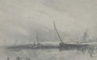William Mulready, R.A. - Vessels in a squall off the coast