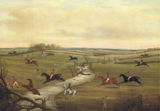 William Nedham - The Hunt: Crossing the Snite, Leicestershire