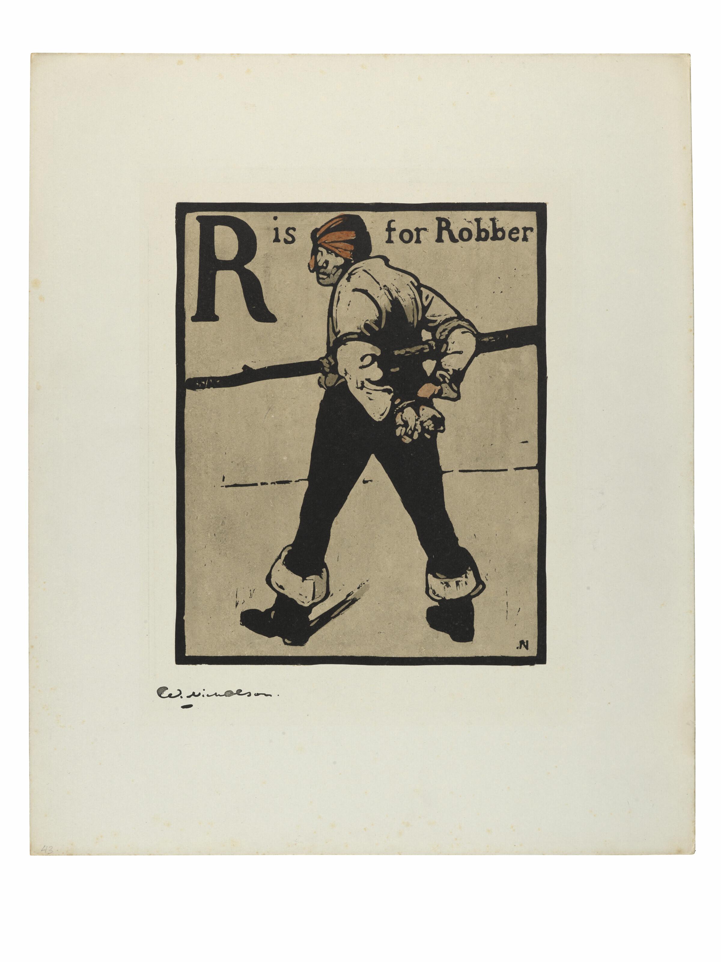 William Nicholson - R is for Robber, from: An Alphabet