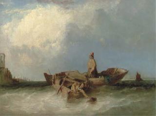 William Noble Hardwick - A fresh breeze: Scene on the British coast