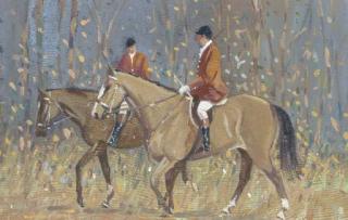 William Norman Gaunt - A bright spring day in the snow;and The edge of the wood