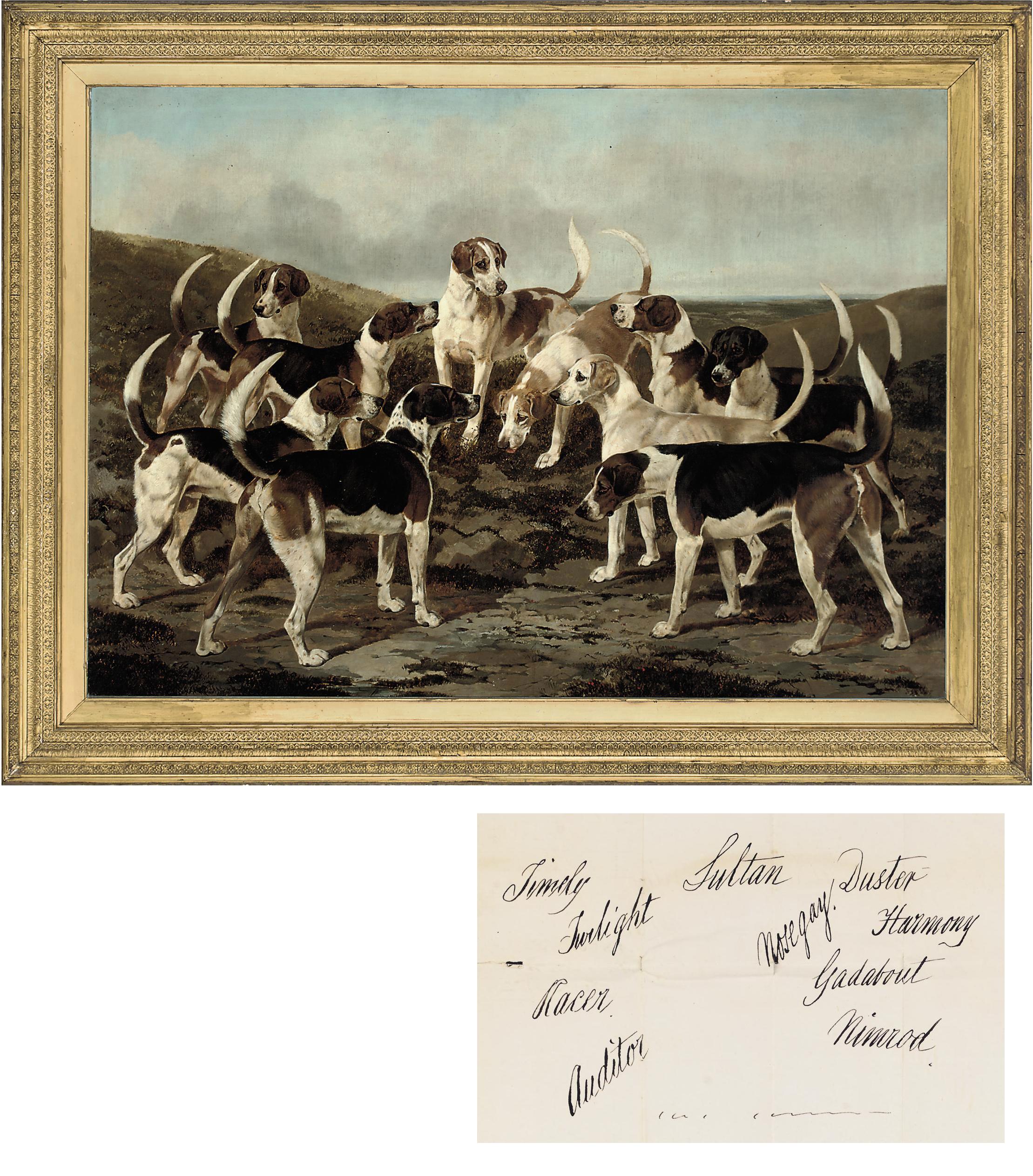 William Osborne, R.H.A. - The hounds from York & Ainsty Kennels