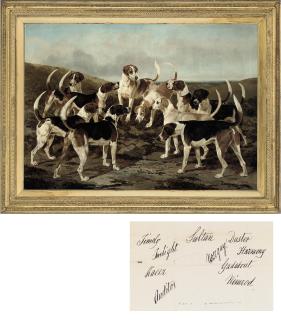 William Osborne, R.H.A. - The hounds from York & Ainsty Kennels