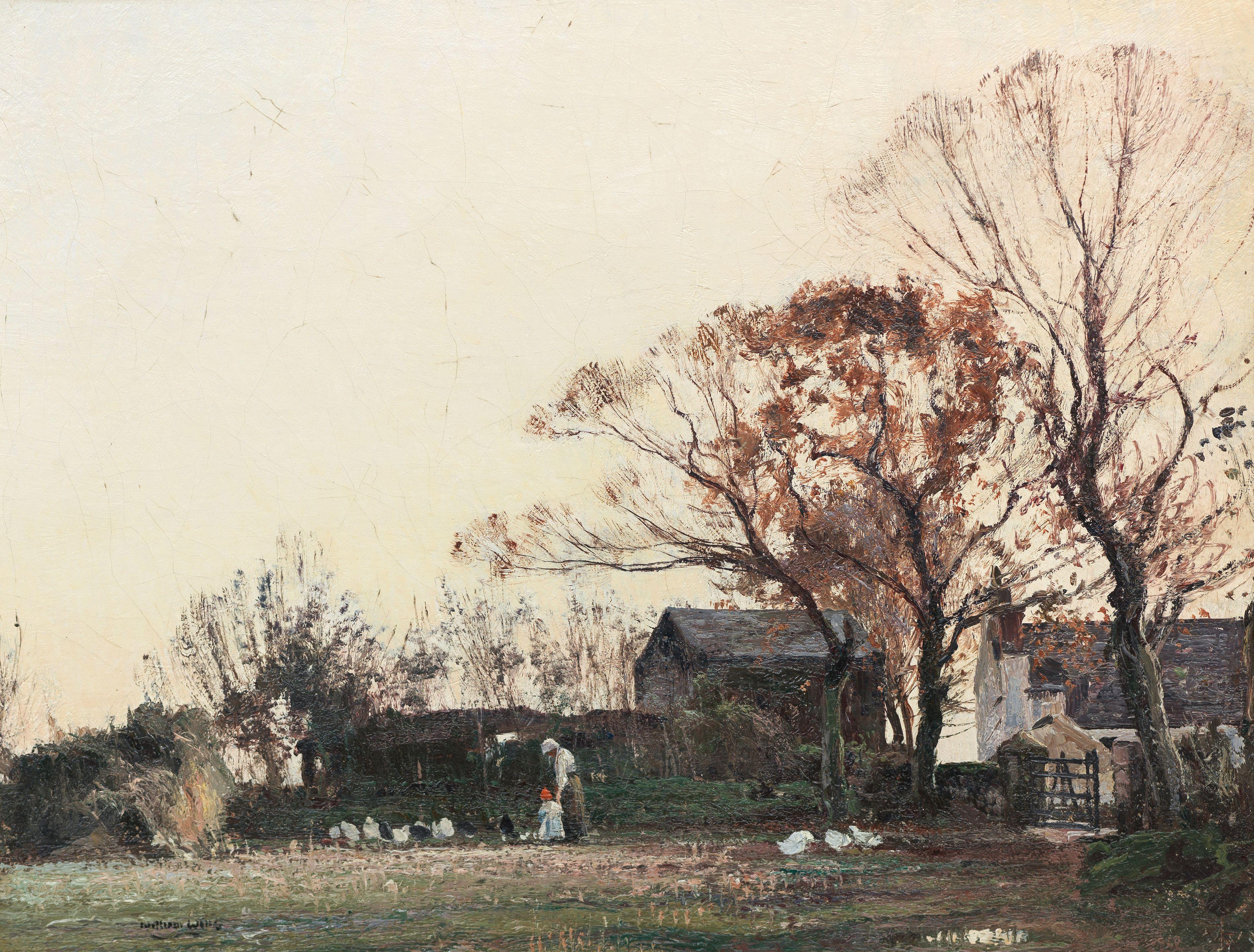 William Page Atkinson Wells - Feeding the Poultry