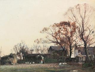 William Page Atkinson Wells - Feeding the Poultry