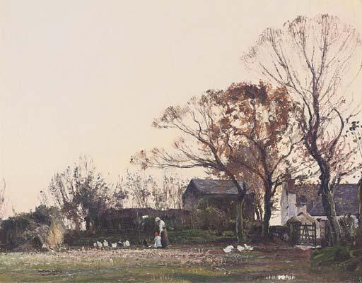 William Page Atkinson Wells - Feeding The Poultry