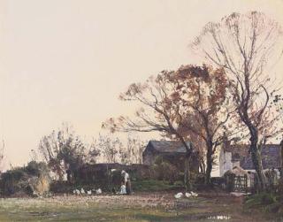 William Page Atkinson Wells - Feeding The Poultry