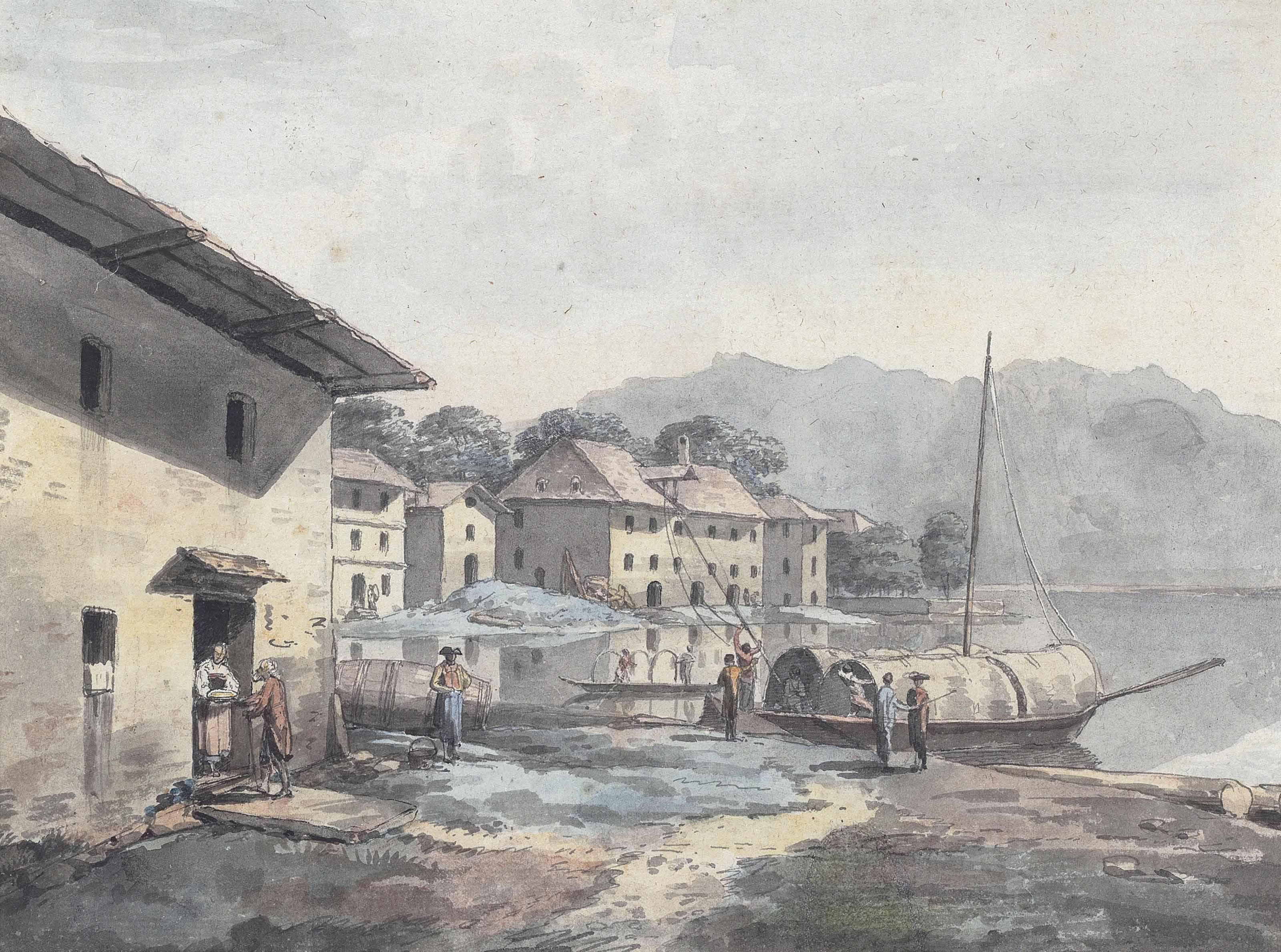 William Pars, A.R.A. - A View Of Mogadino On Lake Maggiore, Switzerland