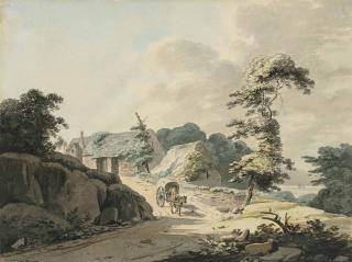 William Payne, O.W.S. - Below Stoke Damerel Church, Plymouth