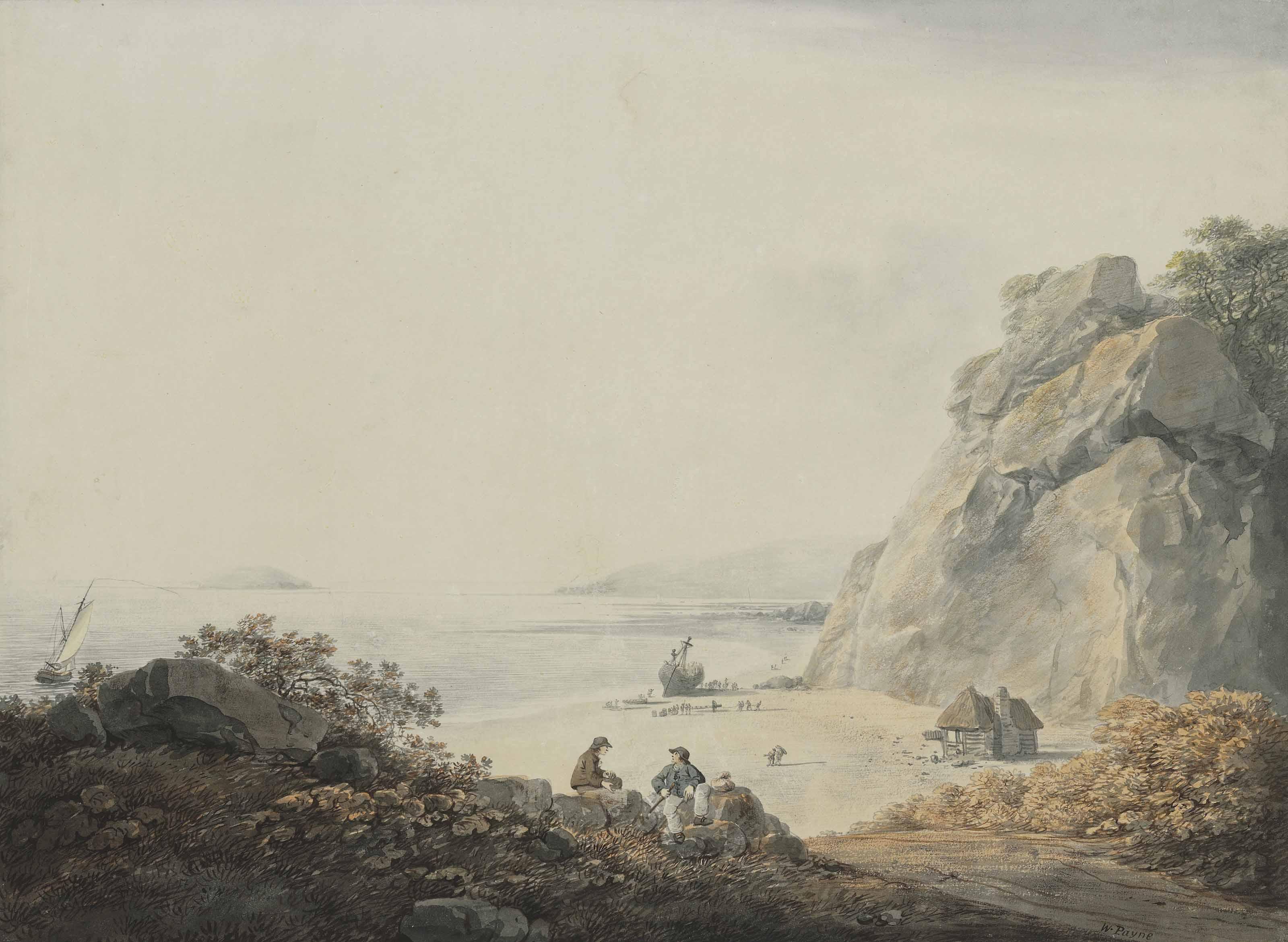 William Payne, O.W.S. - Looe Island from Whitsand Bay, Cornwall