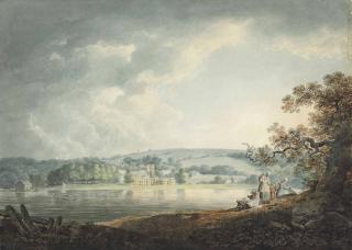 William Payne, O.W.S. - The ruins of St Germans, Port Eliot, Cornwall