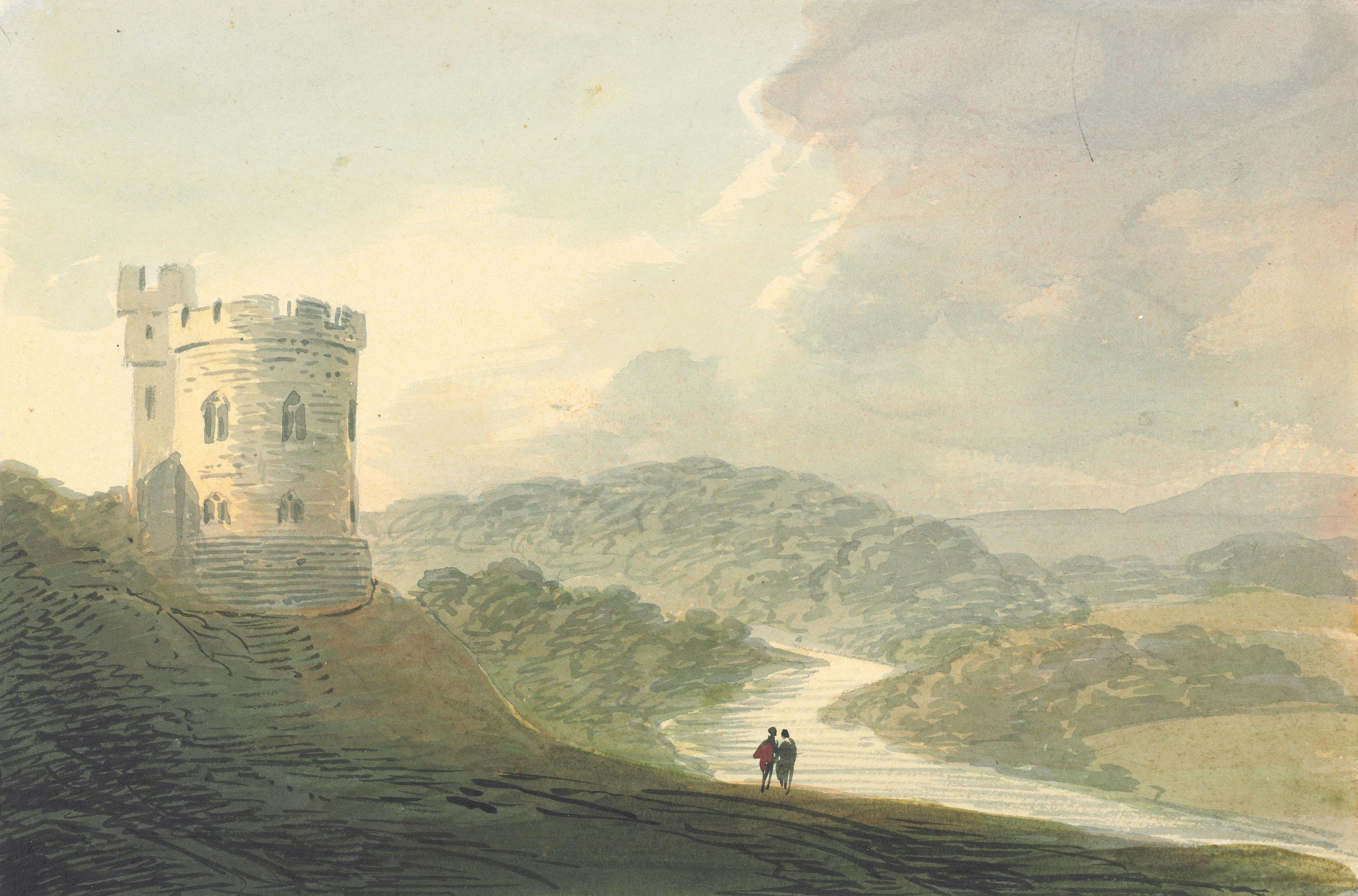 William Payne, O.W.S. - Three studies of Alnwick Castle and its surroundings