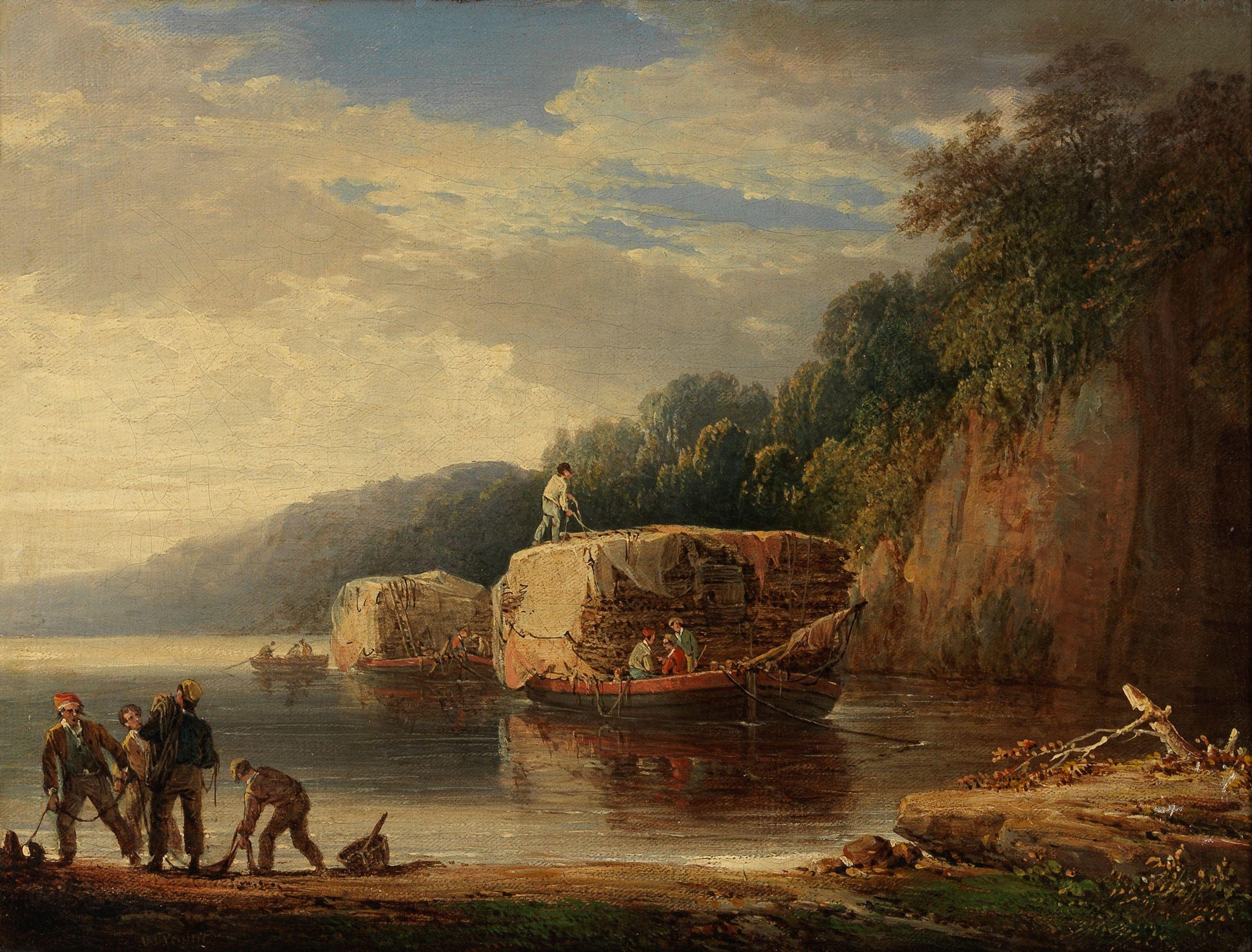 William Payne - Timber Barges at anchor