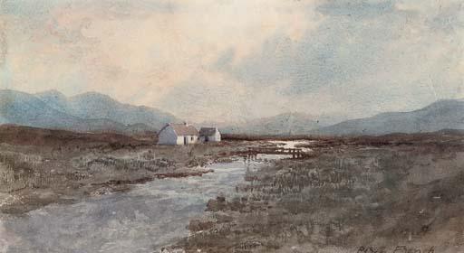 William Percy French - Bogland cottages