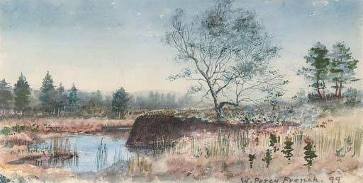 William Percy French - Morning light over the rushes