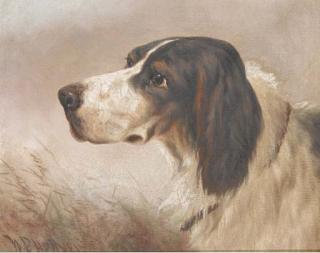 William Perring Hollyer - The Head Of Gundog