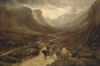William Perring Hollyer - The pass at Glencoe