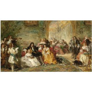 William Powell Frith, R.A. - Study For The Last Sunday Of Charles Ii