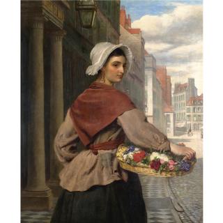 William Powell Frith, R.A. - The Flower Girl Of Boulogne