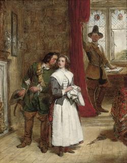 William Powell Frith, R.A. - The puritan\'s daughter