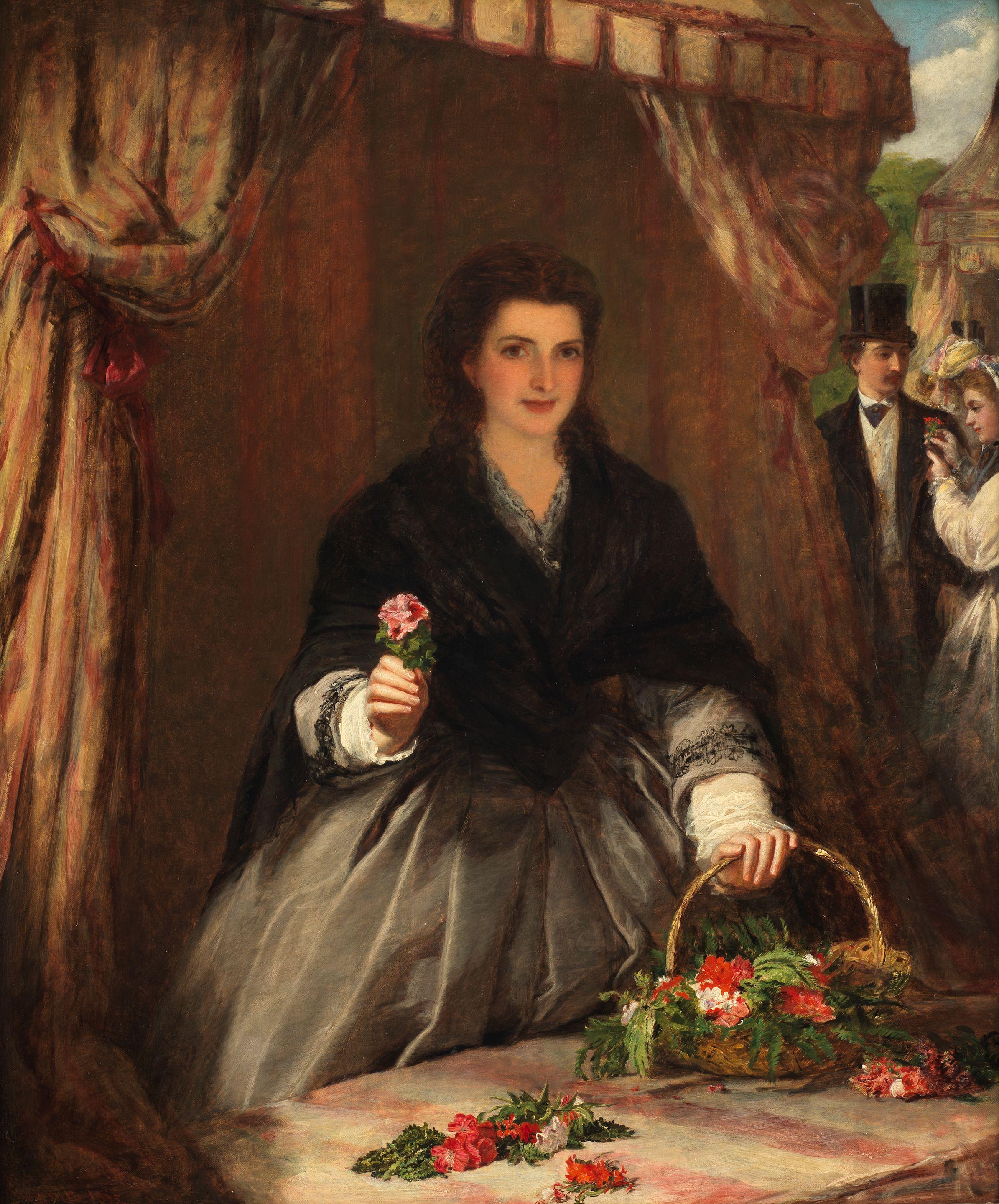 William Powell Frith, RA - The flower seller