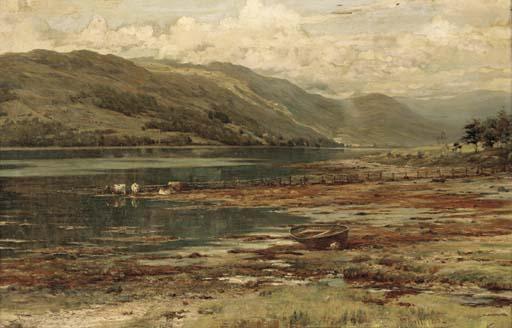 William Pratt - Cattle watering by an estuary